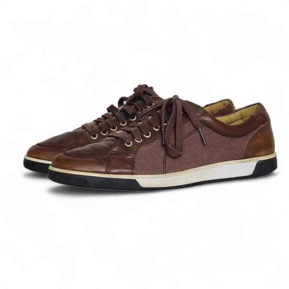 Cole Haan Vartan Sport Oxford Canvas Sneakers in Brown C12397 Mens Size 10.5